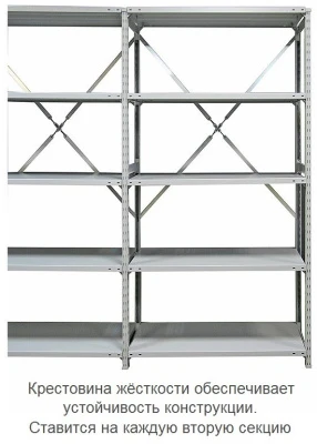 Стеллаж металлический ТСУ 2.2.5-150 Стеллаж металлический ТСУ 2.2.5-150